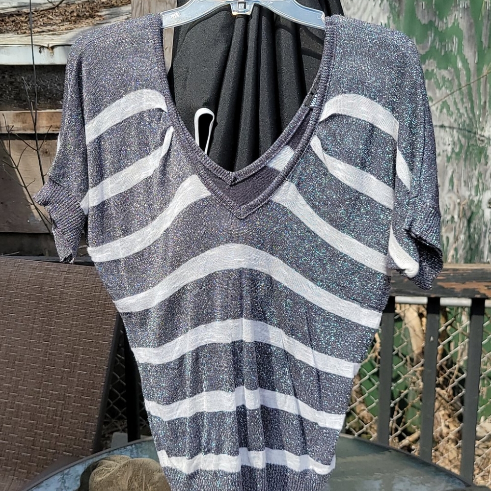 Women's off the shoulder shimmer blouse